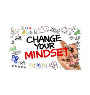 zmiana myślenia - napis: "change your mindset"